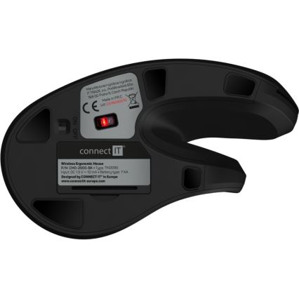 CONNECT IT CMO-2900-BK - Ергономічна бездротова миша 800/1200/1600 DPI 1xAA чорний