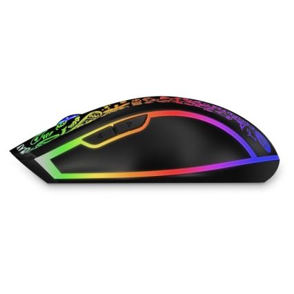CONNECT IT CMO-3530-DD - Светодиодная беспроводная аккумуляторная игровая RGB мышь 800/1200/1600/2400/4800 DPI 600 mAh черный