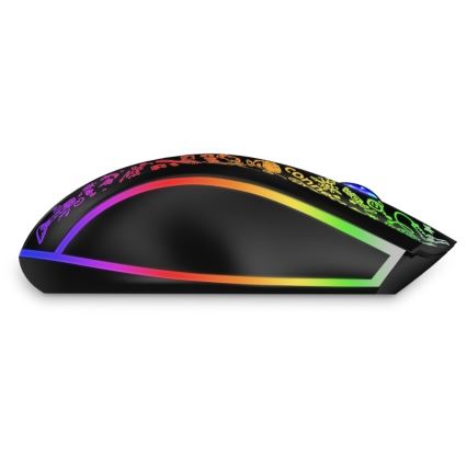 CONNECT IT CMO-3530-DD - Светодиодная беспроводная аккумуляторная игровая RGB мышь 800/1200/1600/2400/4800 DPI 600 mAh черный