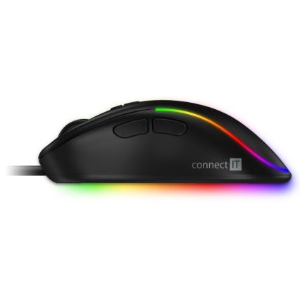 CONNECT IT CMO-3589-BK - LED RGB Дротова ігрова миша 200-7200 DPI чорний