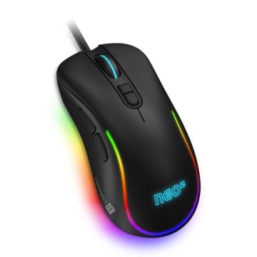 CONNECT IT CMO-3589-BK - LED RGB Дротова ігрова миша 200-7200 DPI чорний