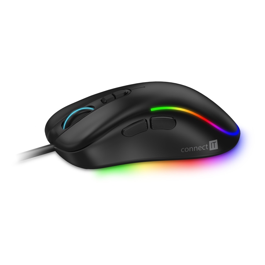 CONNECT IT CMO-3589-BK - Светодиодная беспроводная игровая RGB мышь 200-7200 DPI черный