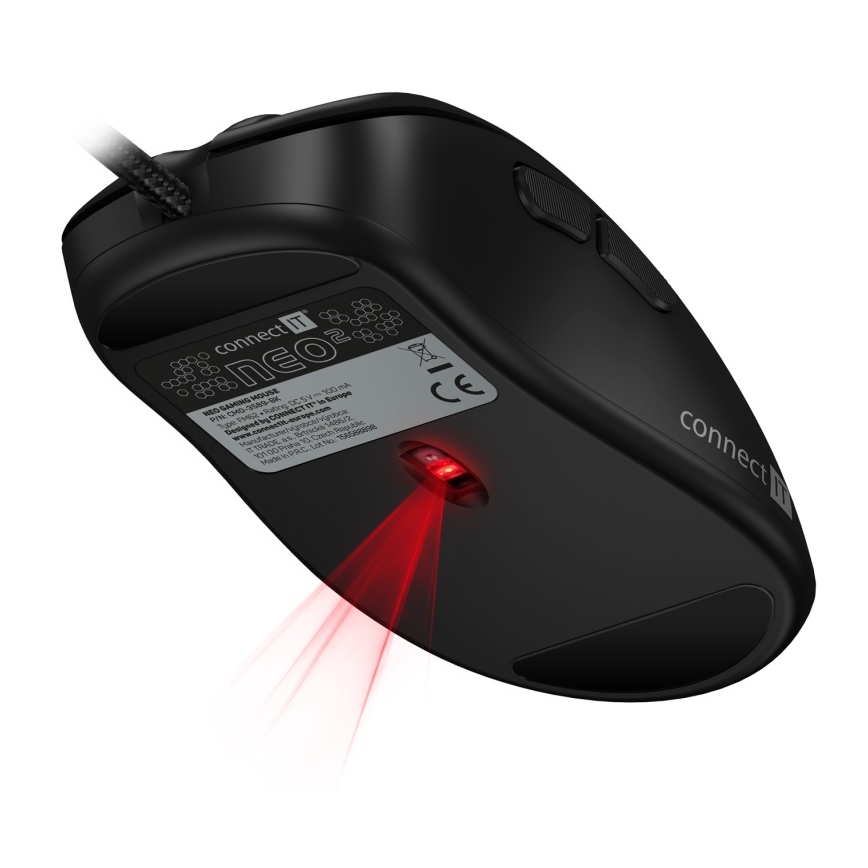 CONNECT IT CMO-3589-BK - Светодиодная беспроводная игровая RGB мышь 200-7200 DPI черный