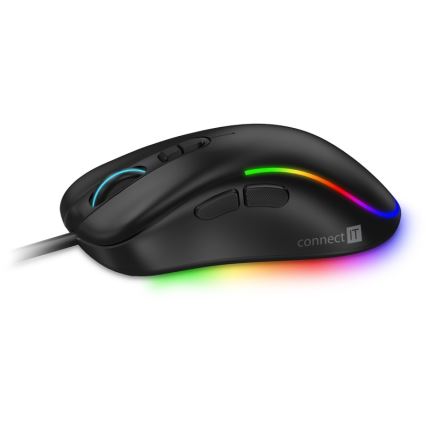 CONNECT IT CMO-3589-BK - Светодиодная беспроводная игровая RGB мышь 200-7200 DPI черный