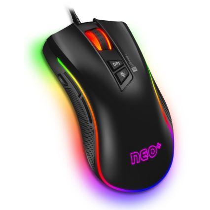 CONNECT IT CMO-3591-BK - LED RGB дротова ігрова миша 500-7200 DPI чорна