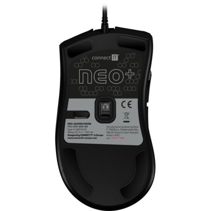 CONNECT IT CMO-3591-BK - LED RGB дротова ігрова миша 500-7200 DPI чорна