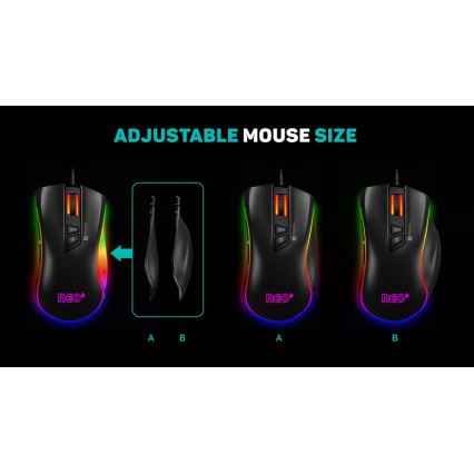 CONNECT IT CMO-3591-BK - Проводная игровая мышь со светодиодной RGB-подсветкой 500-7200 DPI черный