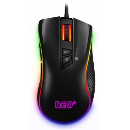 CONNECT IT CMO-3591-BK - Проводная игровая мышь со светодиодной RGB-подсветкой 500-7200 DPI черный