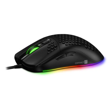 CONNECT IT CMO-5511-BK - Проводная игровая мышь со светодиодной RGB-подсветкой 200-12800 DPI черный