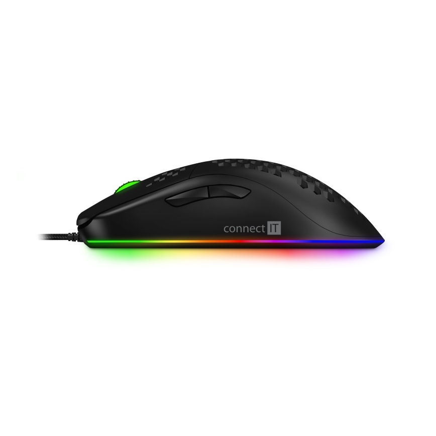CONNECT IT CMO-5511-BK - Проводная игровая мышь со светодиодной RGB-подсветкой 200-12800 DPI черный