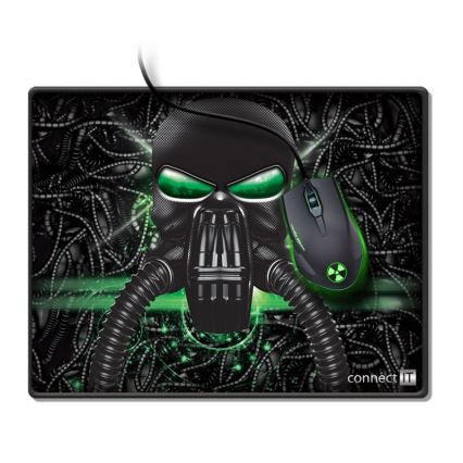 CONNECT IT CMP-1100-SM - Килимок для комп'ютерної миші 32x24,5 см чорний/зелений