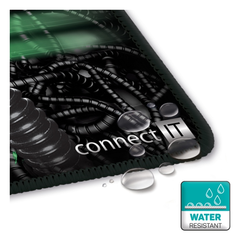 CONNECT IT CMP-1100-SM - Коврик для мыши 32x24,5 см черный/зеленый