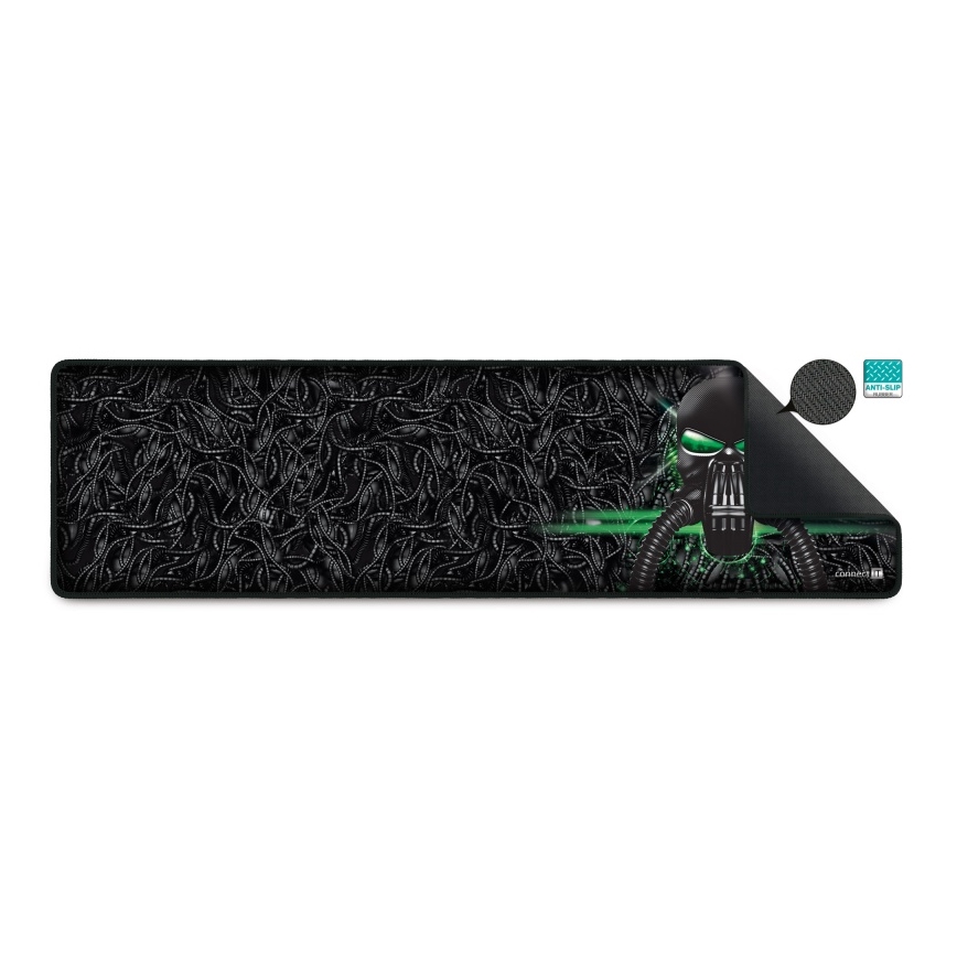 CONNECT IT CMP-1110-LG - Коврик для клавиатуры и мыши 88,6x24,5 см черный/зеленый