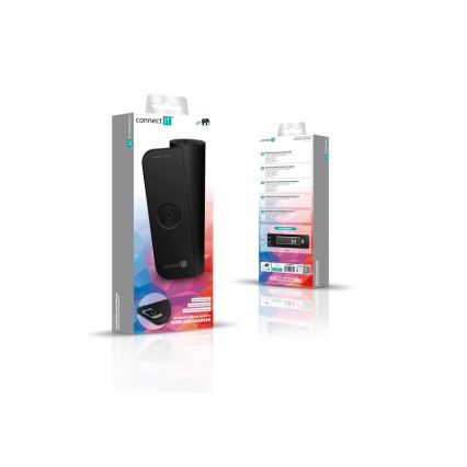 CONNECT IT CMP-2500-LG - Килимок під клавіатуру і миша з Qi бездротовою зарядкою 80x30 см чорний