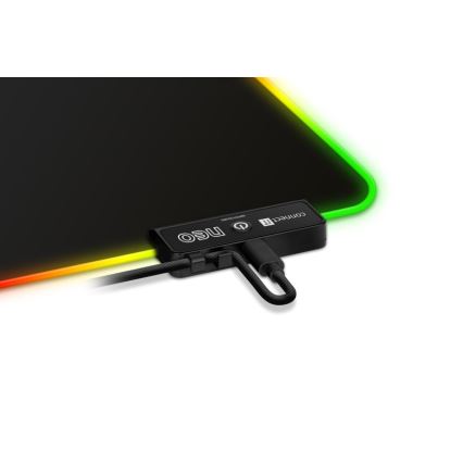 CONNECT IT CMP-3100-LG - LED RGB Ігровий килимок для миші та клавіатури 80x30 см чорний