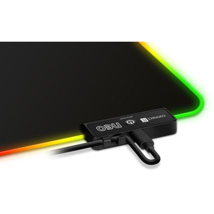 CONNECT IT CMP-3100-SM - LED RGB Ігровий килимок для миші 32x24,5 см чорний
