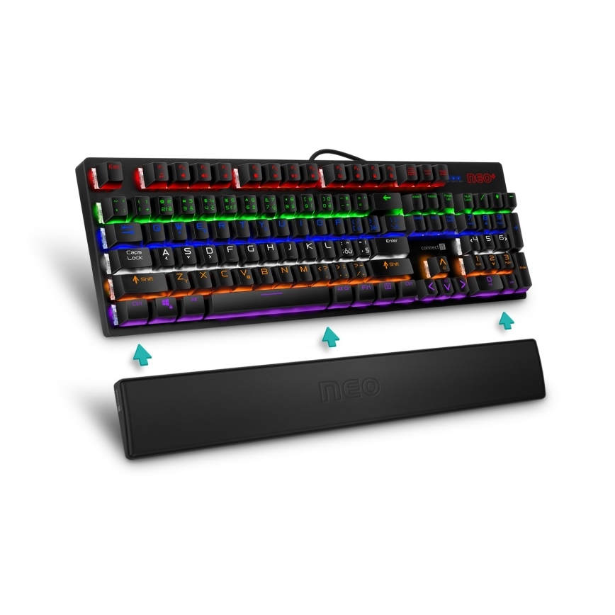 CONNECT IT CMP-3590-LG - Ергономічний килимок для клавіатури чорний