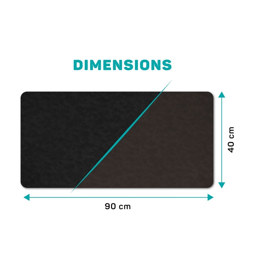 CONNECT IT CMP-4030-LG - двосторонній килимок для клавіатури та миші 90×40 см чорний/коричневий