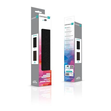 CONNECT IT CMP-4030-LG - Двусторонний коврик для клавиатуры и мыши 90x40 см чёрный/коричневый