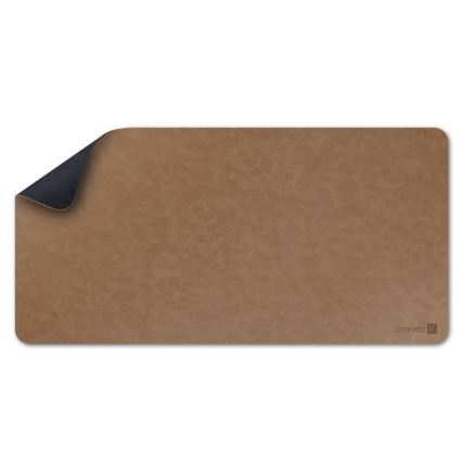 CONNECT IT CMP-4040-LG - Двосторонній килимок для клавіатури та миші 90x40 см синій/коричневий