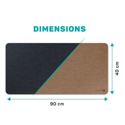 CONNECT IT CMP-4040-LG - Двосторонній килимок для клавіатури та миші 90x40 см синій/коричневий