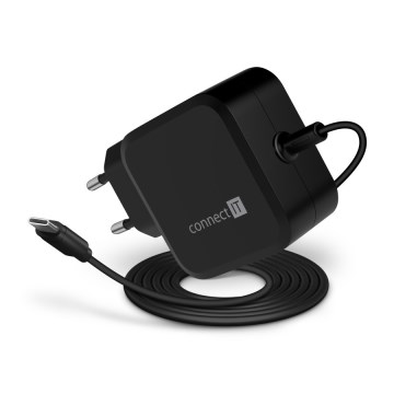 CONNECT IT CNP-1660-BK - Универсальный блок питания для ноутбуков USB-C 67 Вт