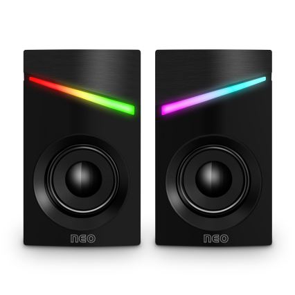 CONNECT IT CSP-1100-BK - НАБІР 2x LED RGB Ігровий динамік 6W/5V чорний