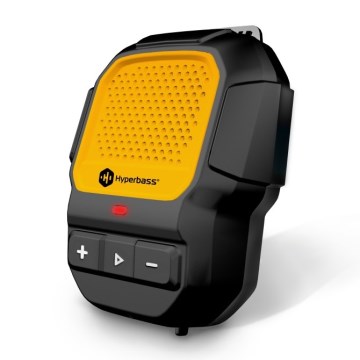 CONNECT IT HSP-1010-BK - Портативная беспроводная колонка с микрофоном ClipBEAT, 2 Вт / 5 В, 560 мА·ч, IPX7, чёрно-жёлтая