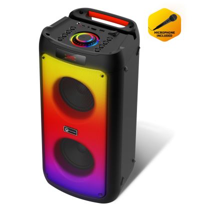 CONNECT IT HSP-3050-BK - LED Безпровідний динамік з мікрофоном 60W/5V 4500 mAh чорний + пульт дистанційного керування