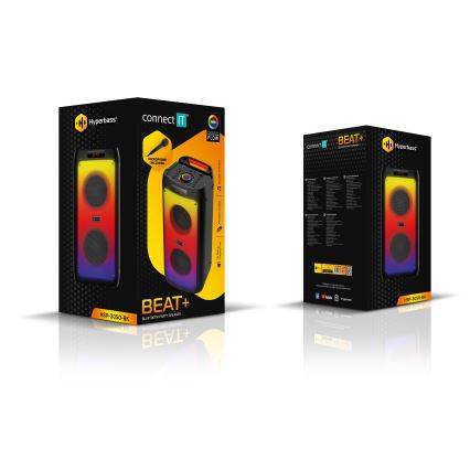 CONNECT IT HSP-3050-BK - LED Безпровідний динамік з мікрофоном 60W/5V 4500 mAh чорний + пульт дистанційного керування