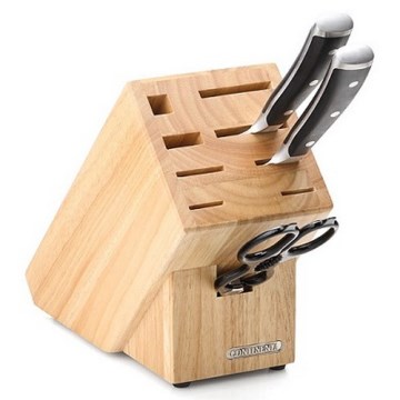 Continenta C30514 - Подставка для ножей 22x11,5x22 см из каучукового дерева