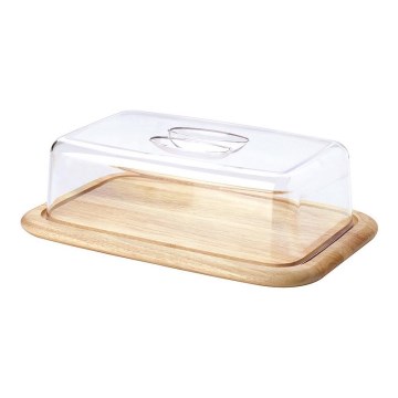 Continenta C3072 - Кухонная разделочная доска с крышкой 38,5x25,5 см каучуковое дерево