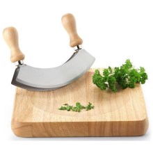 Continenta C3126 - Кухонная разделочная доска для ножа для зелени 22,5x22,5 см каучуковое дерево
