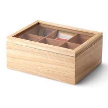 Continenta C3290 - Коробка для чайных пакетиков 23x17,5 см каучуковое дерево