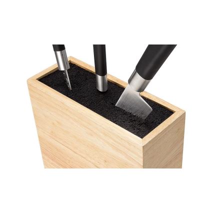Continenta C3314 - Подставка для ножей с гибкой вставкой 22x9x21,5 см каучуковое дерево