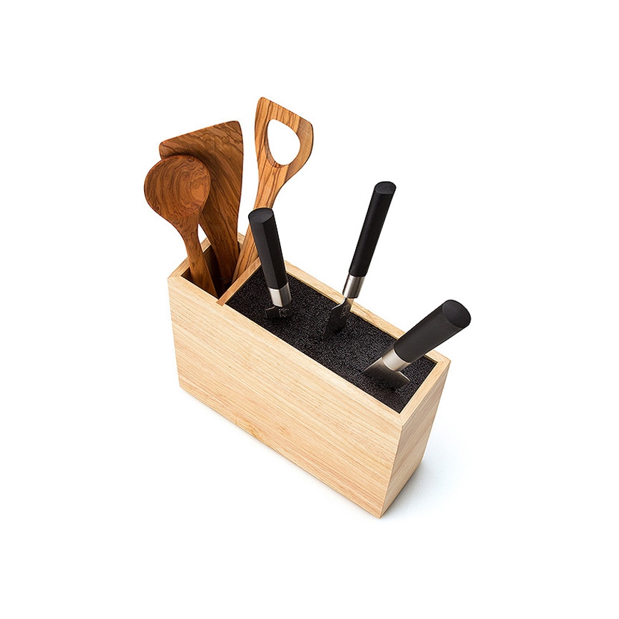 Continenta C3315 - Підставка для ножів з гнучкою вставкою та перегородками 27,5x9x21,5 см