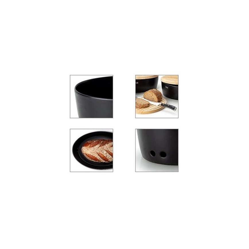 Continenta C3730 - Хлебница 13,5x30 см черная/бежевая