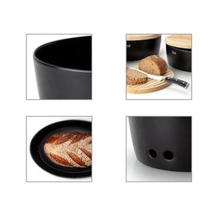 Continenta C3730 - Хлібниця 13,5x30 см чорний/бежевий