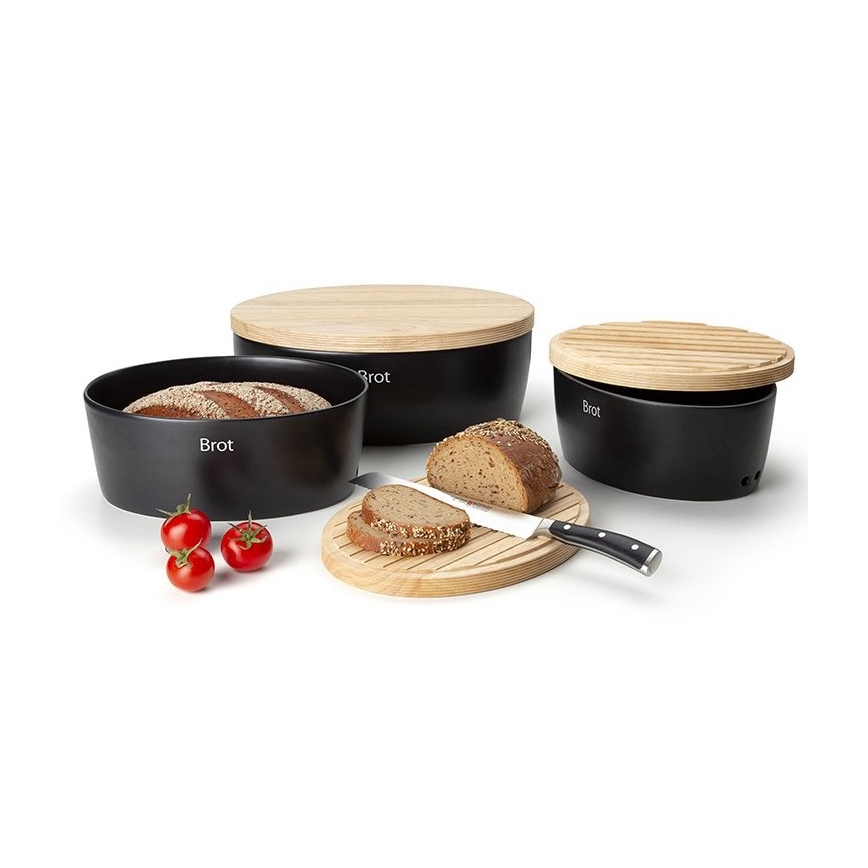 Continenta C3732 - Хлебница 13,5x36 см черна/бежевая