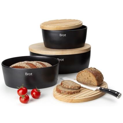 Continenta C3732 - Хлібниця 13,5x36 см чорний/бежевий