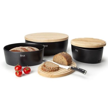 Continenta C3732 - Хлібниця 13,5x36 см чорний/бежевий