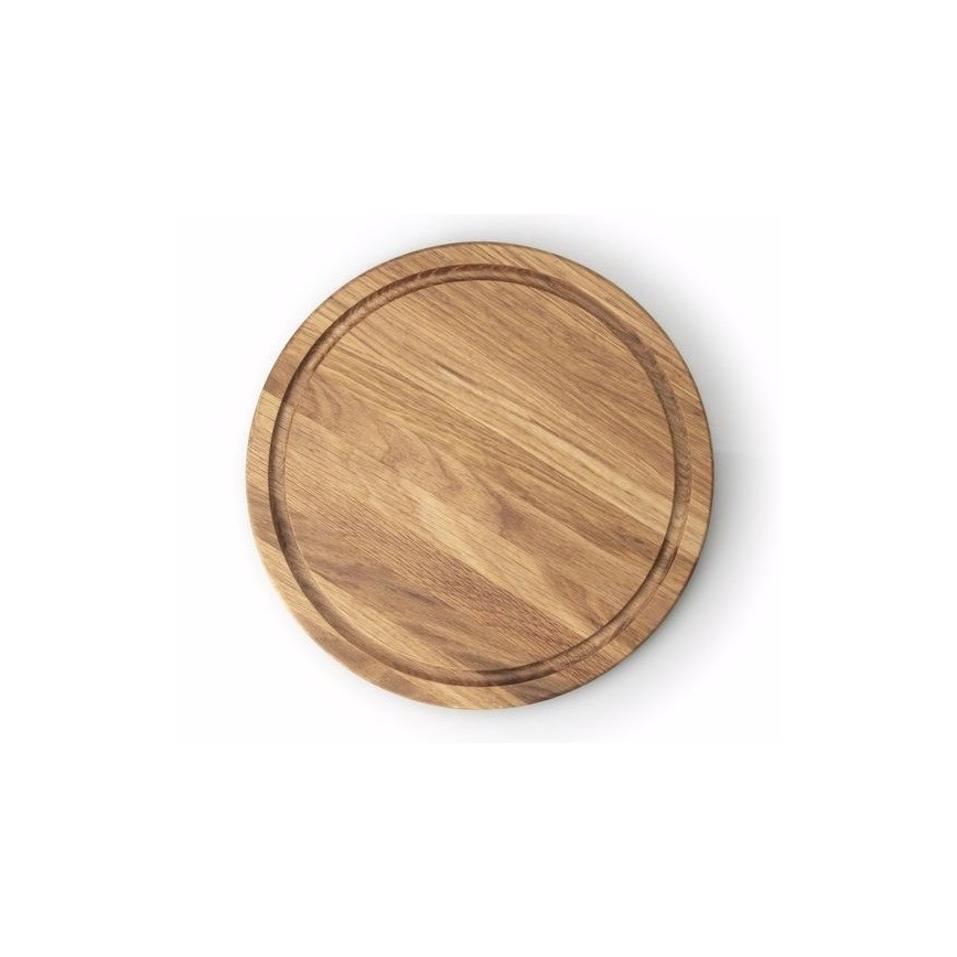 Continenta C4105 - Обробна дошка для подачі стейків діаметр 28 см дуб