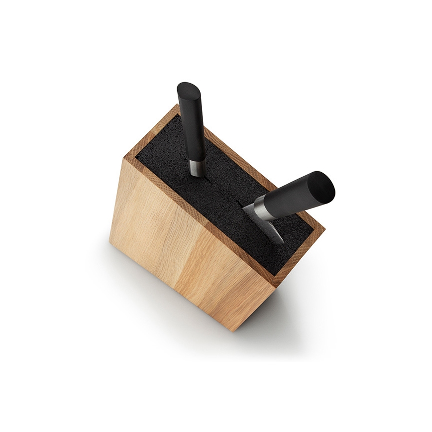 Continenta C4150 - Підставка для ножів з гнучкою вставкою 18x28,5 см дуб