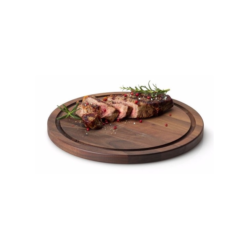 Continenta C4205 - Обробна дошка для подачі стейків діаметр 28 см волоський горіх