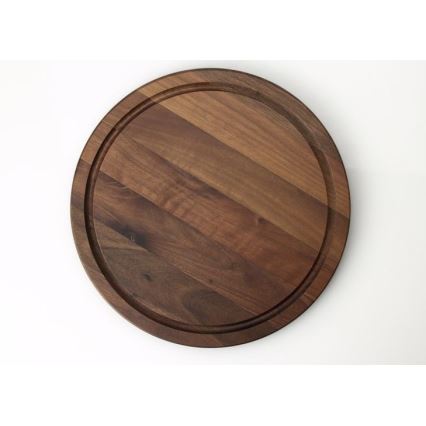 Continenta C4205 - Разделочная доска для подачи стейков диаметр 28 см грецкий орех