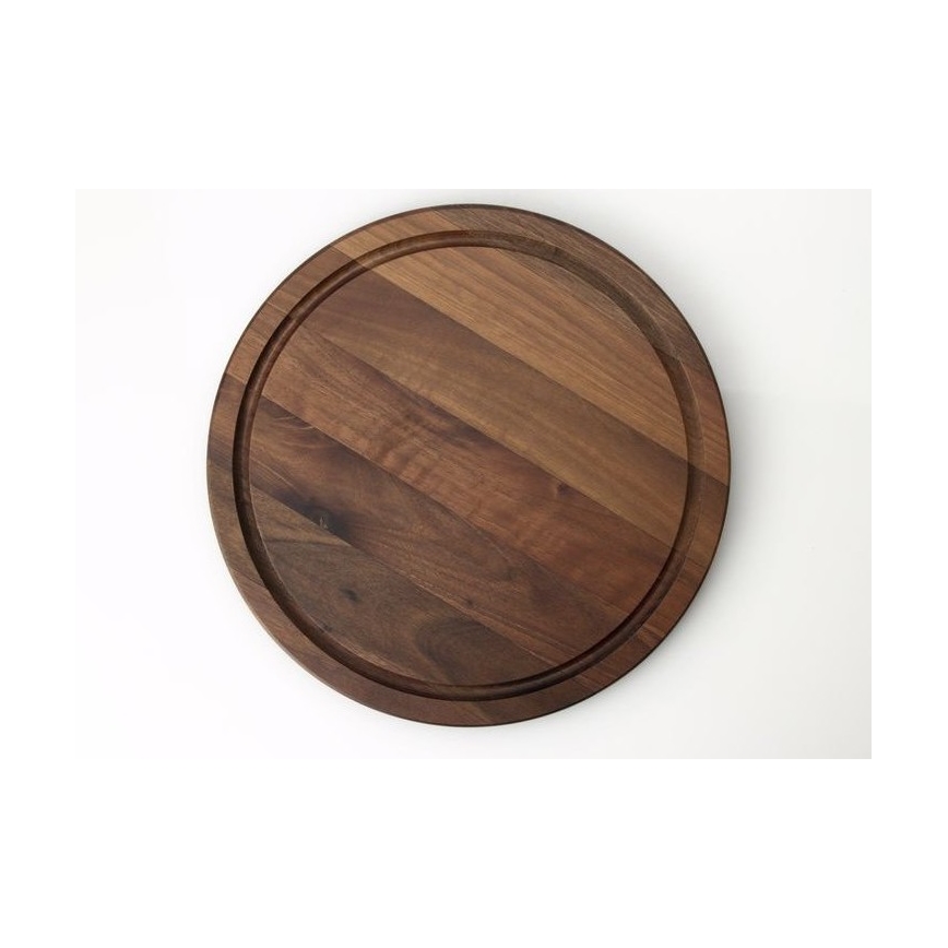 Continenta C4205 - Разделочная доска для подачи стейков диаметр 28 см грецкий орех