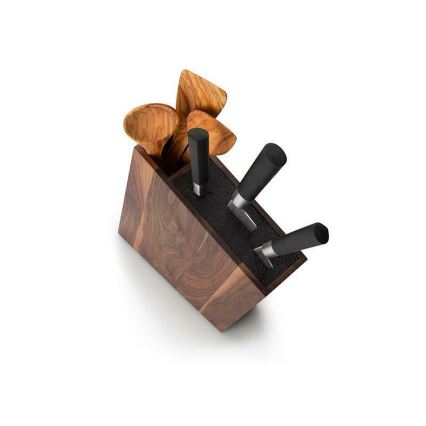 Continenta C4251- Підставка для ножів з гнучкою вставкою та перегородками 31x8x24,5 см горіх