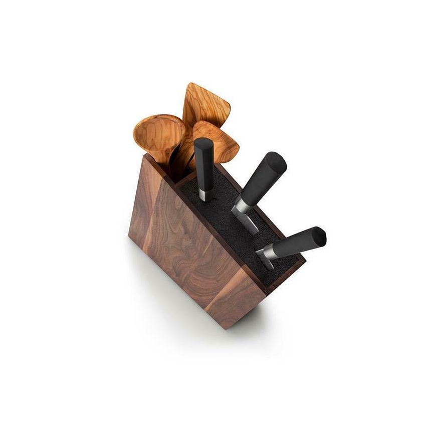 Continenta C4251- Підставка для ножів з гнучкою вставкою та перегородками 31x8x24,5 см горіх