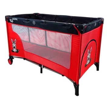 COSING - дорожная кроватка ADAM Zebra Red с регулировкой положения