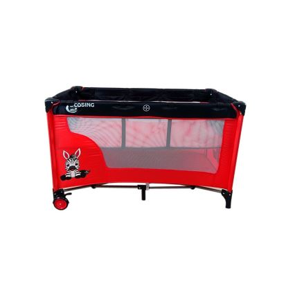 COSING - Подорожнє ліжечко з регулюванням положення ADAM Zebra Red